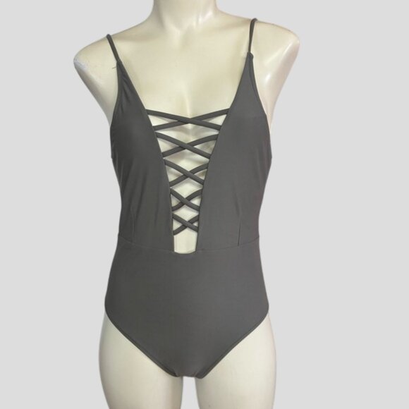 NWOT Cupshe Olive one Piece Swimsuit - Picture 1 of 8